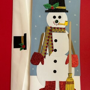 Carte de bonhomme de neige joyeux par Cherie