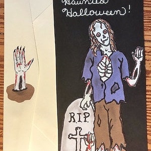 Creepy Zombie Halloween Card par Cherie