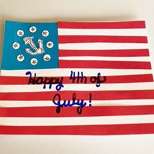 Carte Drapeau nautique du 4 juillet par Cherie
