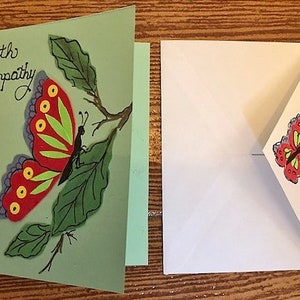 Carte de sympathie papillon pop-up par Cherie