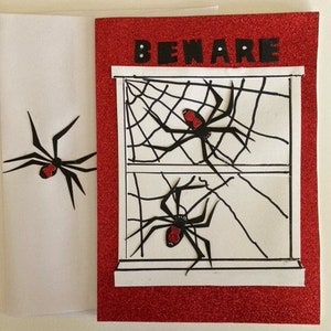 Carte Creepy, Crawly Black Widow par Cherie