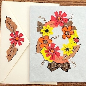 Carte de Thanksgiving de la couronne de récolte par Cherie