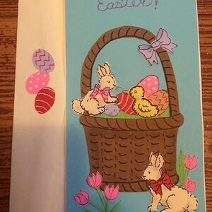 Carte panier Lapin de Pâques par Cherie