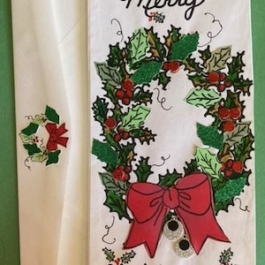 Carte de couronne de Noël par Cherie