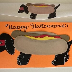 Carte Happy Halloweenie par Cherie