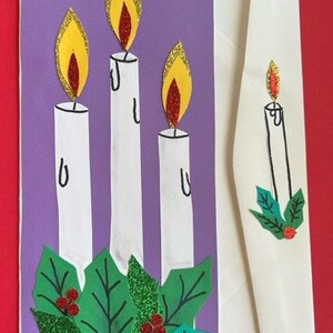 Carte de bougies de Noël par Cherie