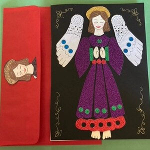 Carte de vœux ange scintillant par Cherie