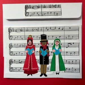 Carte de chant de Noël par Cherie