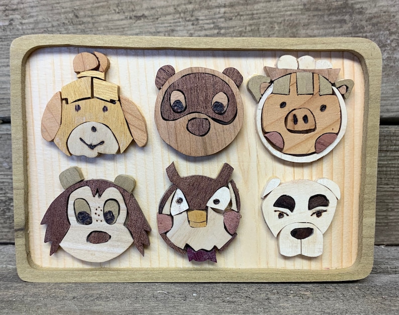 Animal crossing wooden box / animal crossing gift / keepsake Etsy