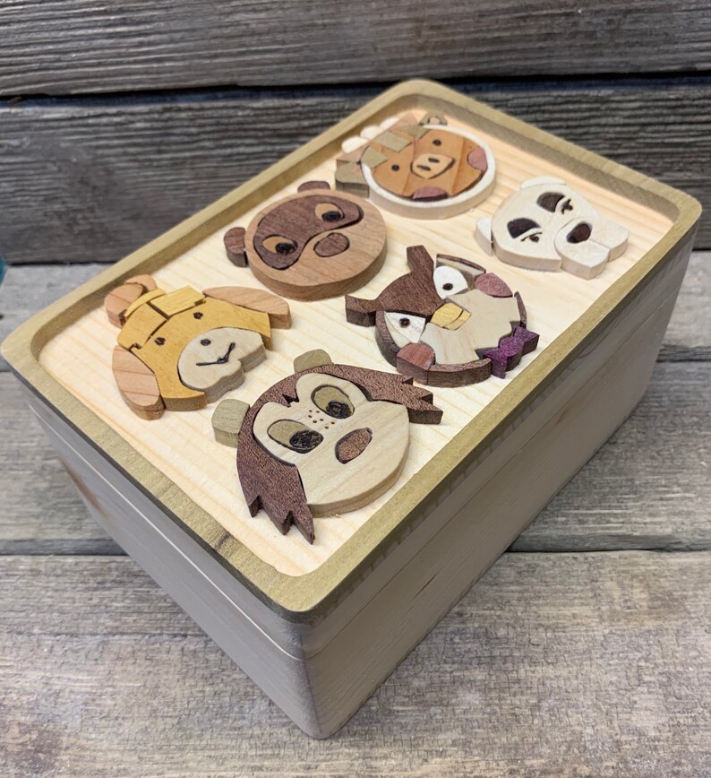 Animal crossing wooden box / animal crossing gift / keepsake Etsy
