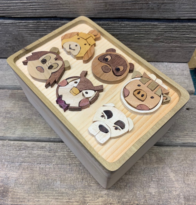 Animal crossing wooden box / animal crossing gift / keepsake Etsy