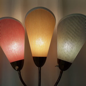 3 nouveaux abat-jours de haute qualité pour les lampes de sac originales des années 50 rayées en rouge / jaune / vert image 7