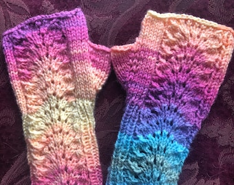 Rainbow Fingerless Gloves