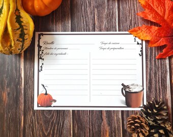 Pack of 10 recipe cards - Stationery - Stationery - Stationery - Gift - Autumn/Winter collection - A5