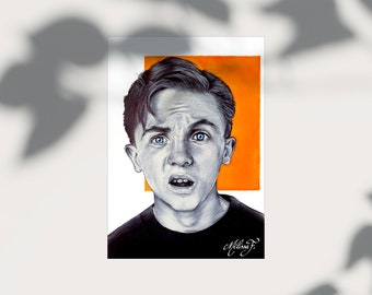 Malcolm card - Malcolm in the middle card - Illustrated card - Traditional illustration - Art Print - Gift - A5