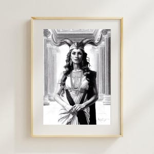 Steinbock Poster – Sternzeichen Illustration – Steinbock Wandkunst – A5/A4 Druck – Astrologie Geschenk