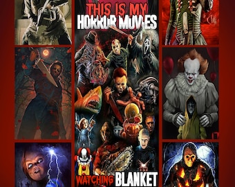 Jason Voorhees This Is My Horror Movie Watching Fleece Blanket 50x60x80
