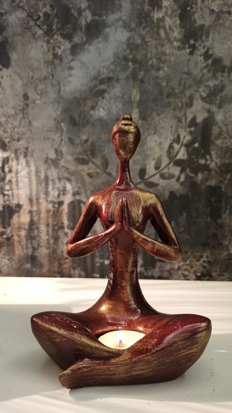 Yoga Ladywoman Doing Yoga Statuebohemian Home Decoration Rustic