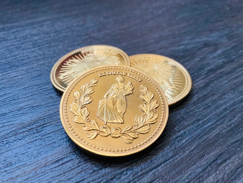 3 PCS Gold 18K Coin. John Wick. Continental Hotel. Сontinental Etsy
