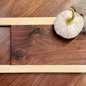Walnut and maple charcuterie board