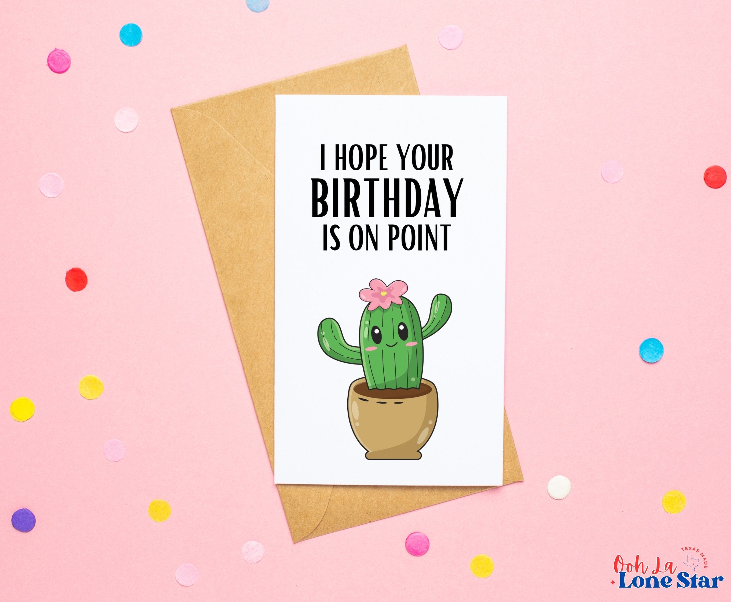 Cactus Birthday Card, Printable Birthday Card, Plant Lover Birthday ...