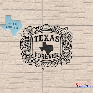 Fibbia per cintura Texas Forever PNG - Design per maglietta western, grafica a sublimazione, clipart vintage country, clipart del Texas, download digitale