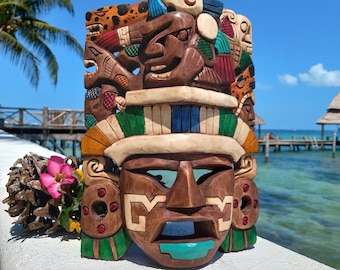 Mayan decor - Aztec mask 12"