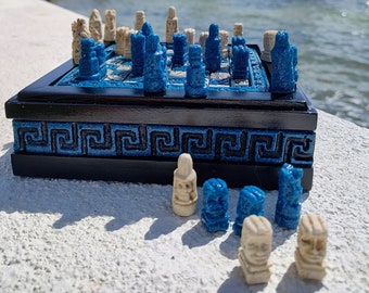 Mayan Chess Set Handmade -  Artesania Mexicana 7.5*7.5 Inches