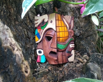 Mexican Folk Art - Mayan mask 8-inch