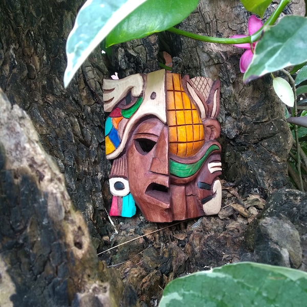 Mexican Folk Art - Mayan mask 8-inch
