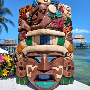 Mayan Decor – Aztec Mask for Cultural home decor 12-Inch