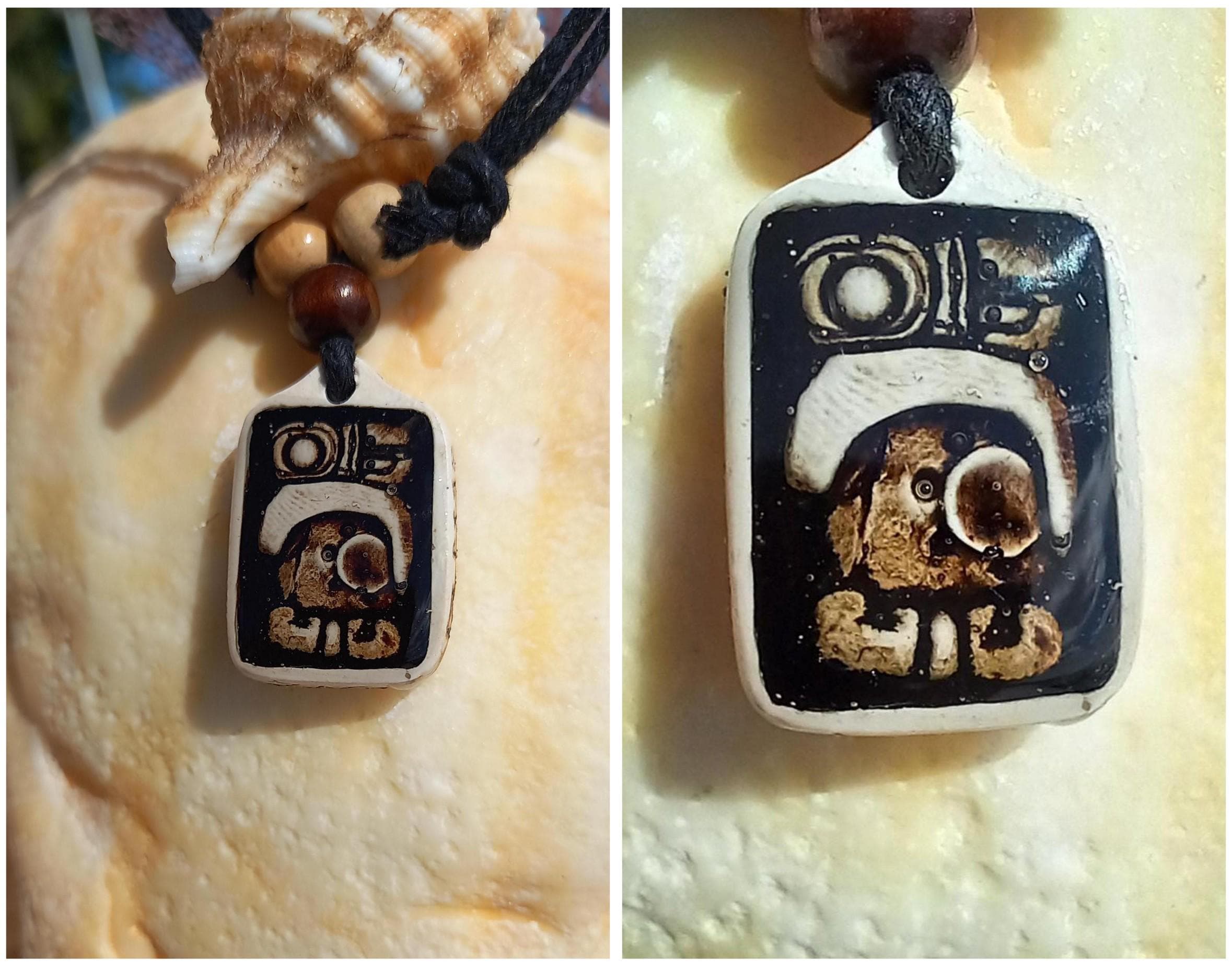 Mayan Glyphs Pendant Zodiac, Aztec Jewelry Calendar Sign