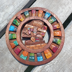 Mayan Calendar - Aztec Wall Art, Mexican Decor 8-inch