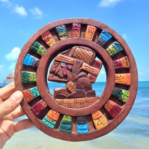 Mayan Calendar - Aztec Wall Art, Mexican Decor 8-inch