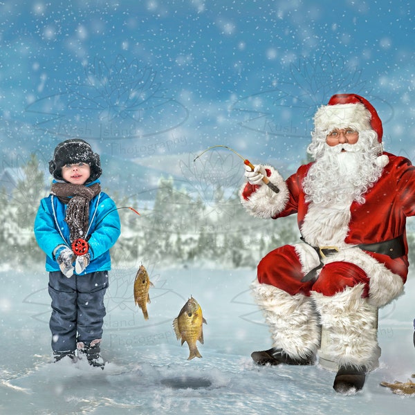 Fishing Santa - Etsy