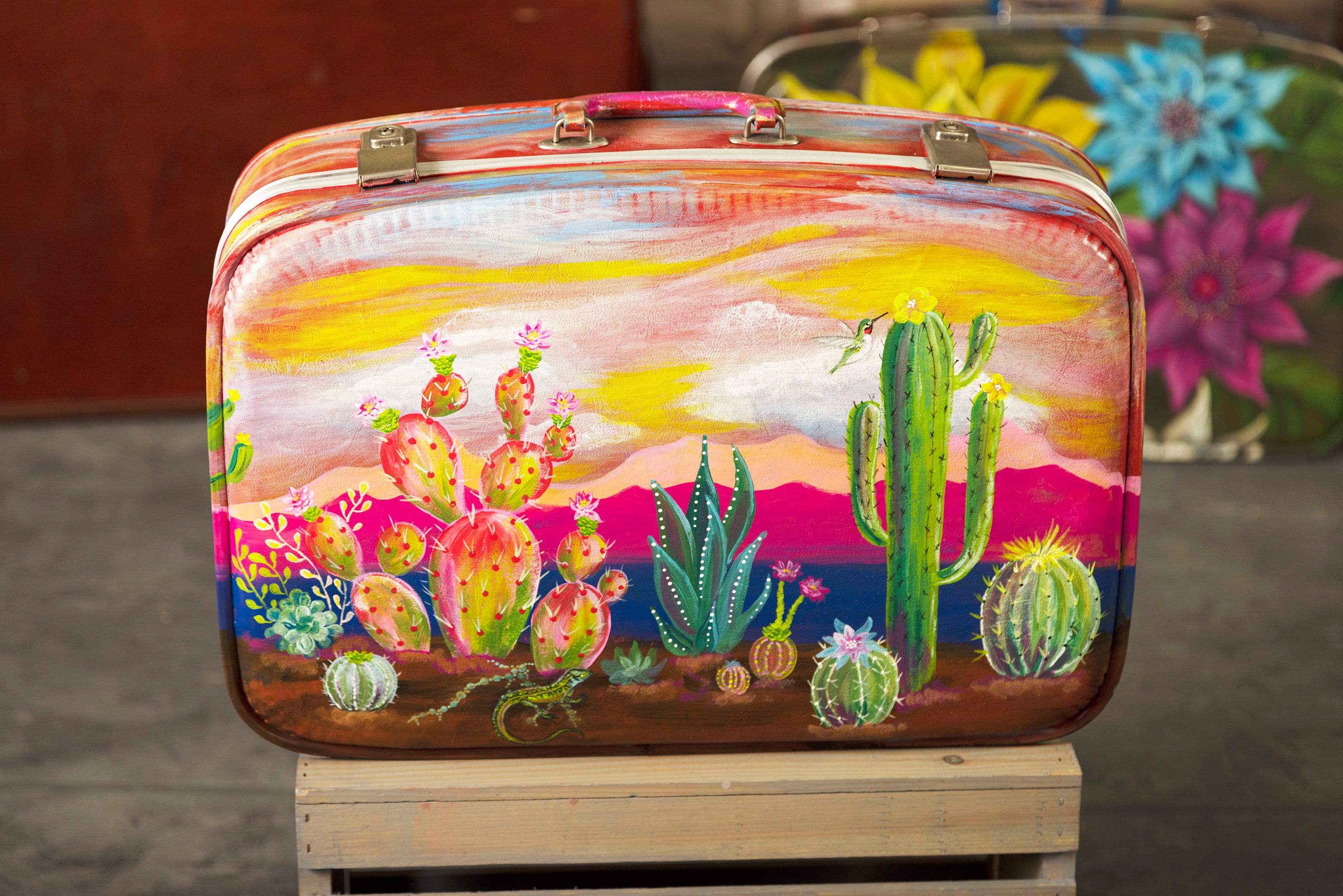 Hand Painted Luggage 