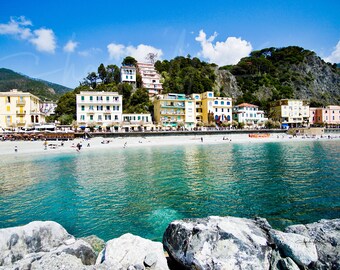 Beach in Italy -- Canvas Print mounted on wooden frame