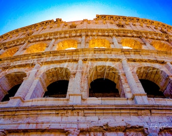 Roman Colosseum -- Canvas Print mounted on wooden frame