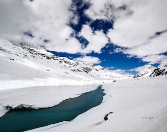 Swiss Alps Canvas Print -- Canvas print mounted on wooden frame