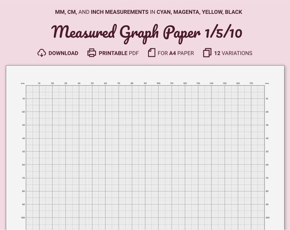 Printable Graph Paper with one line every 4 mm on A4 paper