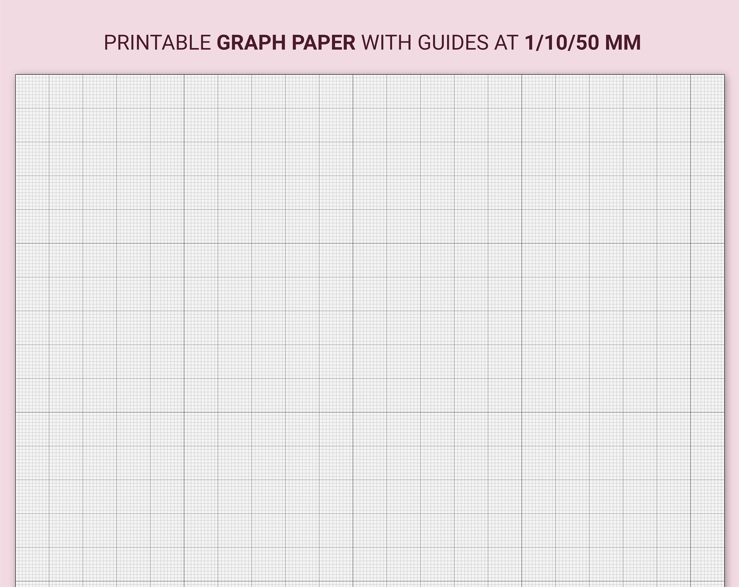 millimeter graph paper printable marginless a4 guides at etsy