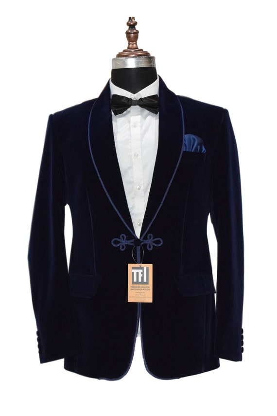 Men s Smoking Jacket Wedding Party Wear Coat Gift for Him Etsy