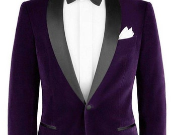 Men Purple Blazers Wedding Dinner Party Wear Coat Blazers