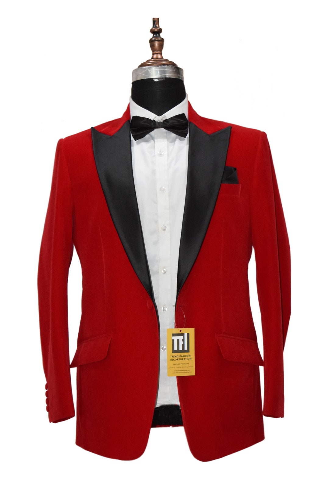 Buy Men Red Blazers Wedding Dinner Party Wear Coat Blazers Online in ...