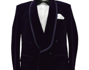 Men Purple Blazers Double Breasted Dinner Party Wear Coats Blazers