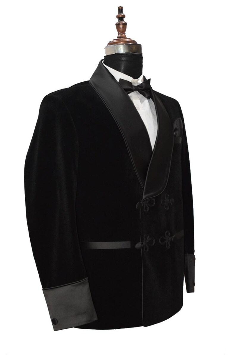 Man Black Smoking Jackets Wedding Designer Dinner Party Wear Etsy UK