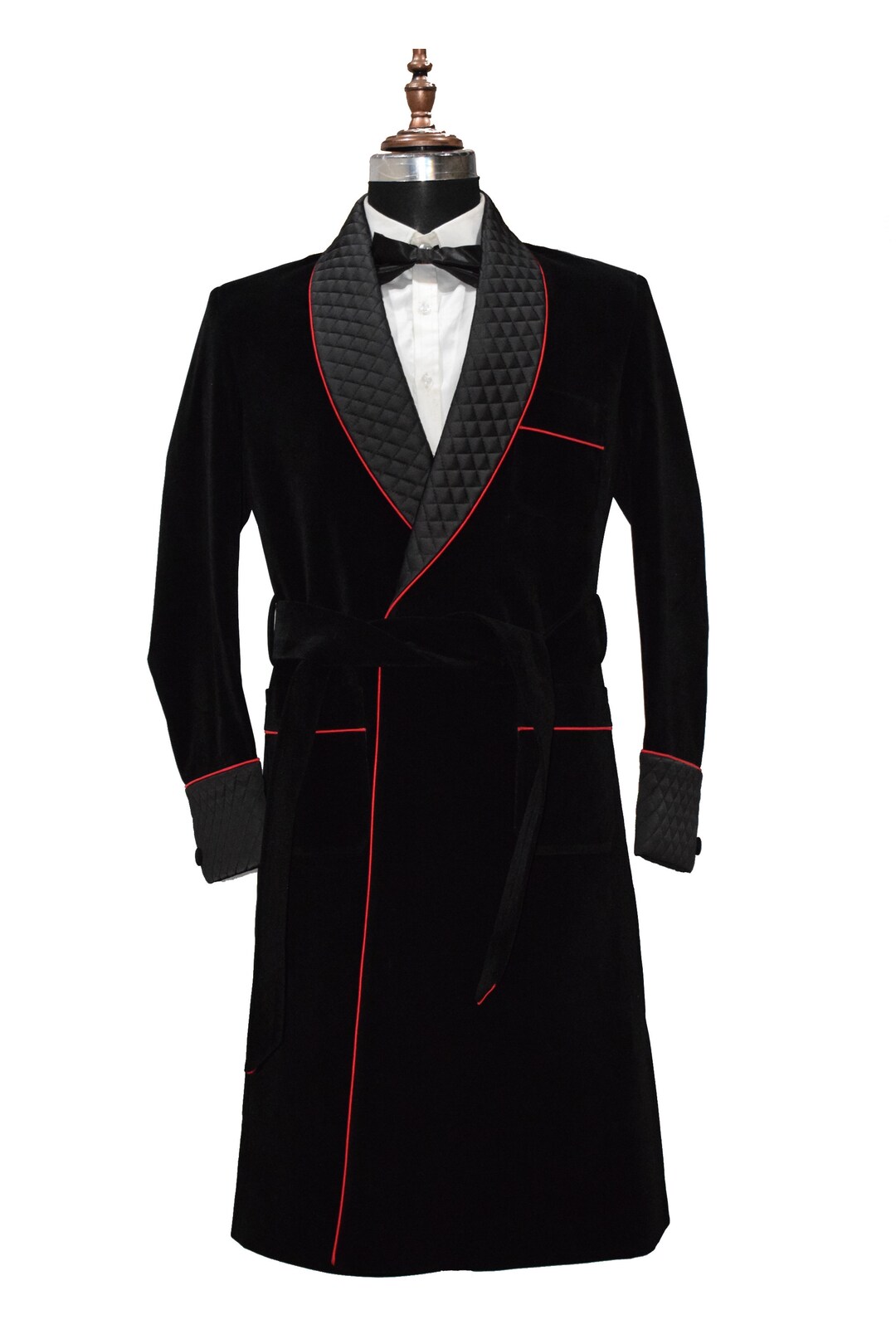 Black Smoking Jacket Wedding Party Wear Long Coat Special Gift Etsy