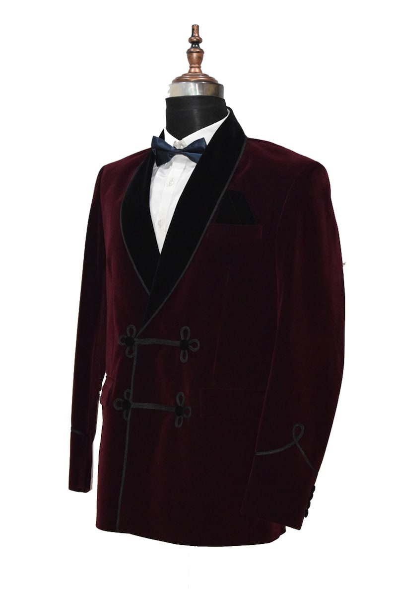 Man Burgundy Smoking Jackets Wedding Dinner Party Wear Coats | Etsy