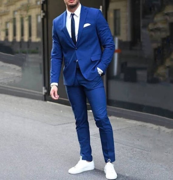 dress shirts that go with blue suit Royal Blue Suit Rental for Weddings - 5 Piece Outfit main image 1