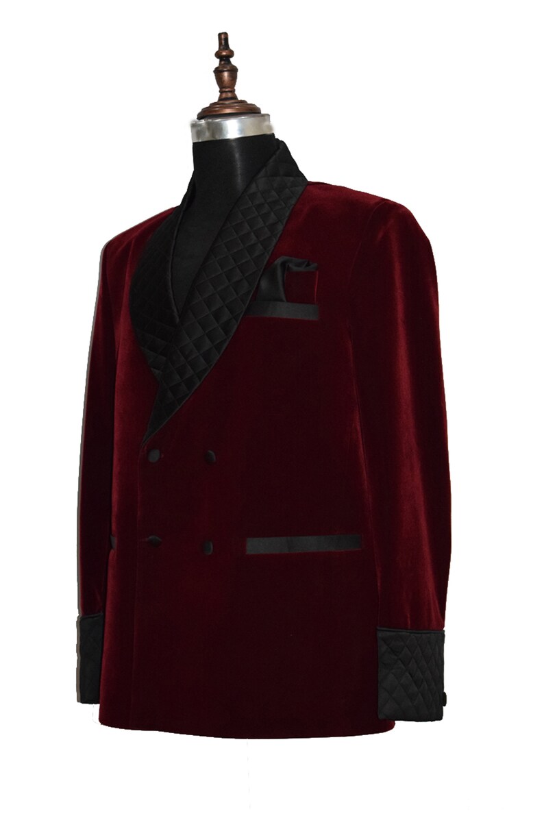 Men Maroon Smoking Jackets Double Breasted Dinner Party Wear - Etsy